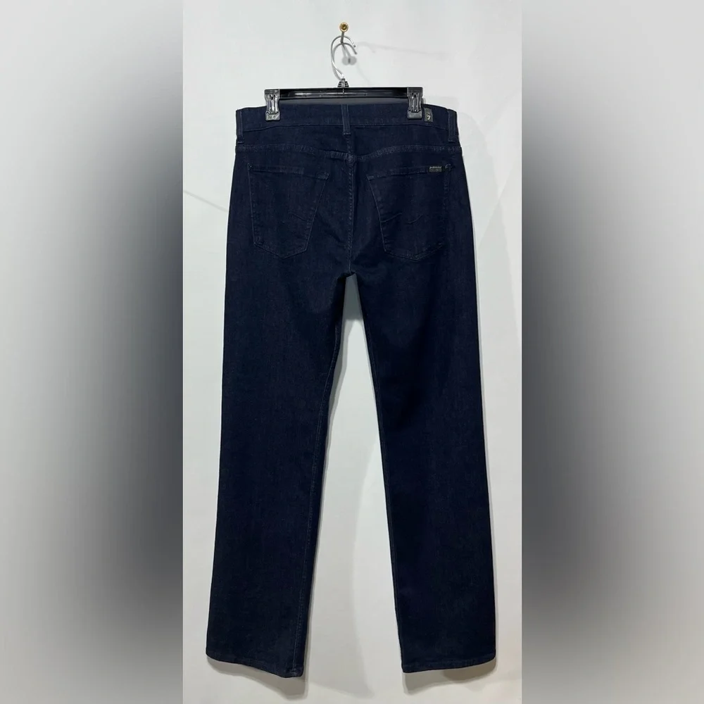 7 For All Mankind Austyn Men's Dark Blue Straight Leg Jeans‎ Size 33 Inseam 34”